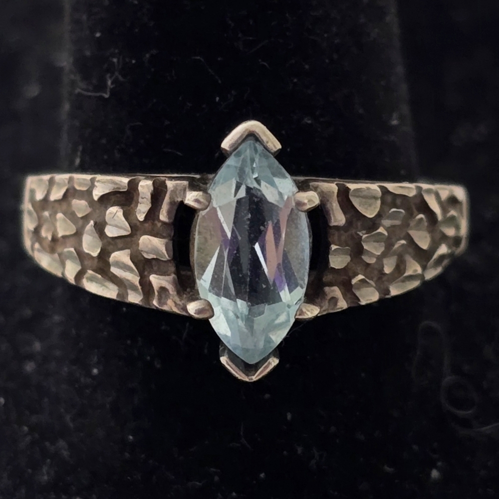 Kabana, Sterling Silver, 925, Sky Blue Topaz Ring Size 8-9